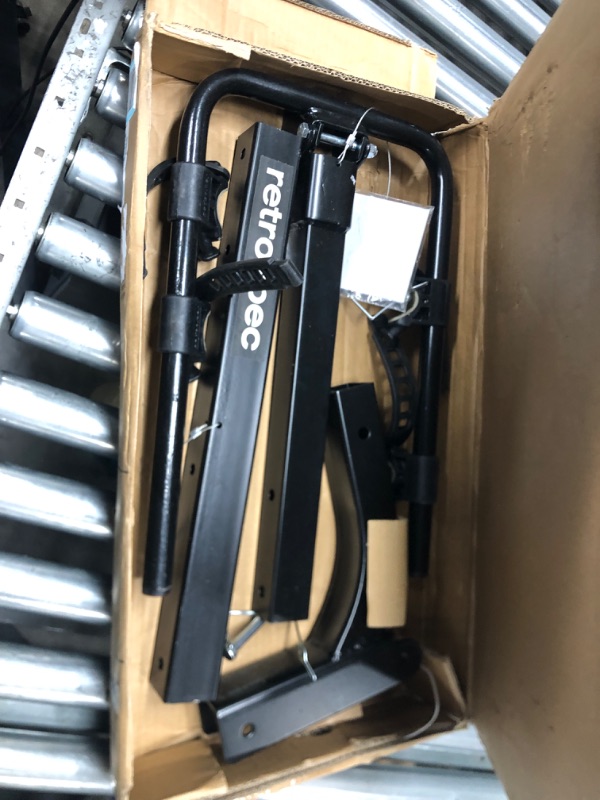 Photo 1 of Retrospec Lenox 2-5 - Bike Hitch Rack for Cars, Trucks, SUVs with 2” Hitch | Foldable Steel Frame with Anti-Rattle Adapter, Tie Down Cradles and Straps - Fits Most Frames Black 2 Bike Rack + Adaptor 3545