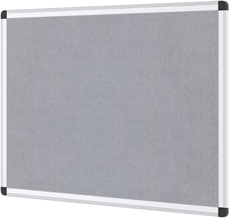 Photo 1 of 
VIZ-PRO Notice Board Felt Gray, 48 X 36 Inches, Silver Aluminium Frame
Size:48 x 36 Inches
Color:Gray