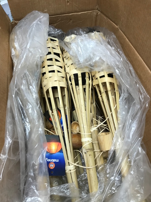 Photo 2 of 
Matney Bamboo Torches for Outside Mosquitos Repellent - Decorative Garden & Backyard Lights - Mosquito Torches Outdoor - Oil Lamp for Citronella - Flame...