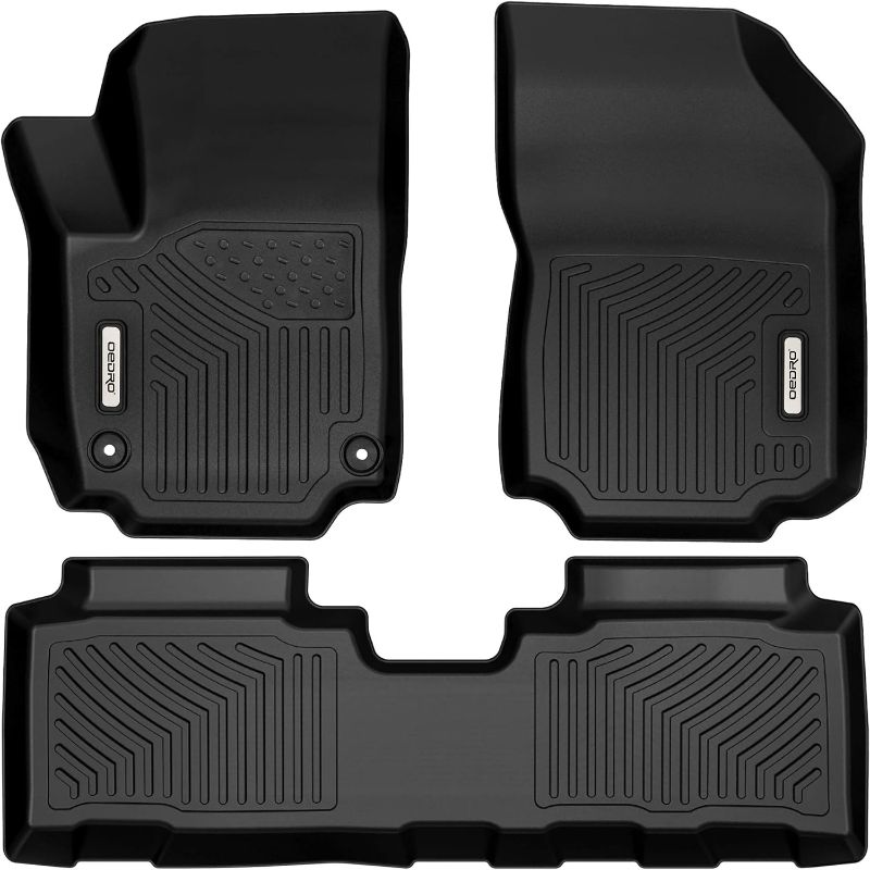 Photo 1 of 
OEDRO Floor Mats, Unique Black TPE All-Weather Guard Includes 1st and 2nd Row Full Set Liners