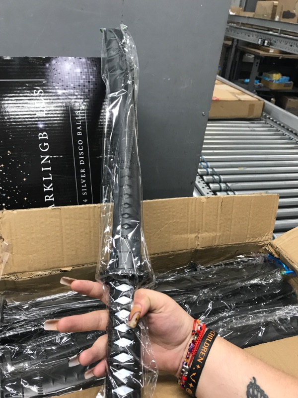 Photo 1 of Liliful 12 Pcs Halloween Ninja Swords LED Light Up Sword Multi Color Play Party Supplies and Flashing LED Lights Deluxe Ninja Swords Toys Costume Accessories, 26.4 Inches