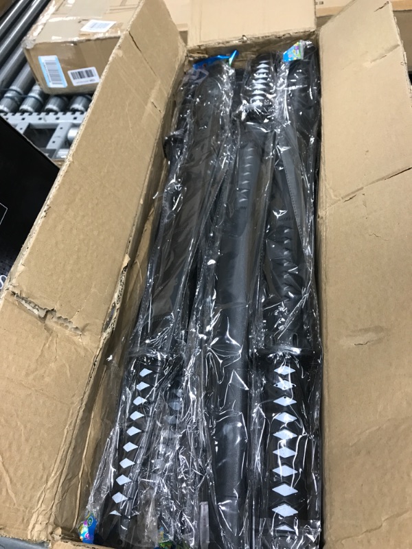 Photo 1 of Liliful 12 Pcs Halloween Ninja Swords LED Light Up Sword Multi Color Play Party Supplies and Flashing LED Lights Deluxe Ninja Swords Toys Costume Accessories, 26.4 Inches