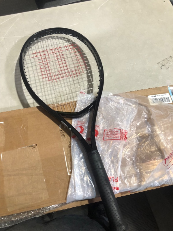 Photo 2 of **MINOR SCUFFS PREV USED*
Wilson XP 1 Adult Recreational Tennis Rackets - Black GRIP SIZE  3-4 3/8"