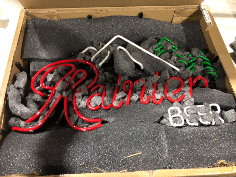 Photo 4 of **BROKEN PIECE****
Neon Signs for Wall Decor 20x24 Rainiers Beer Mountain Sign Light Man Cave Bar Pub Beer Gift Lamp Arbmv Neon Glass Tubing