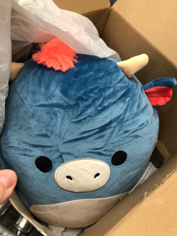 Photo 2 of Squishmallows Original 14-Inch Carin Blue Dragon with Orange Mane - Large Ultrasoft Official Jazwares Plush