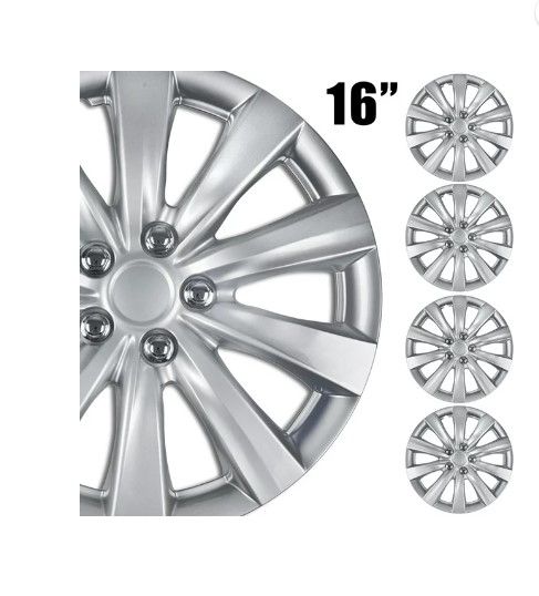 Photo 1 of (4-Pack) BDK Premium Hubcaps 16" Wheel Rim Cover Hub Caps OEM Style Replacement Snap On Car Truck SUV - 16 Inch Set
