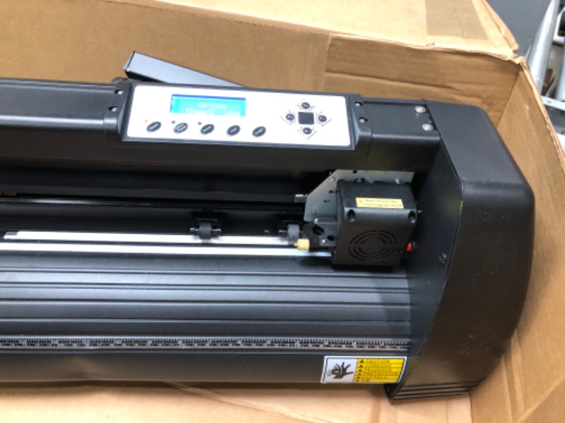 Photo 3 of *MINOR DAMAGE* VEVOR Vinyl Cutter Machine, 28inch Vinyl Plotter, LCD Display Plotter Cutter, Adjustable Double-Spring Pinch Rollers Sign Cutting Plotter, Plotter with Signmaster Software for Design and Cut Black with Tool Kits