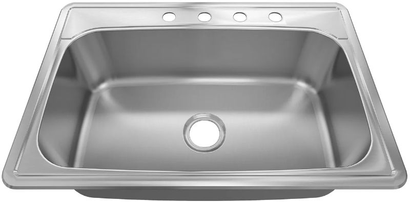 Photo 1 of *MINOR DAMAGE* DK MT3322C 18G Top Mount Single Bowl Stainless Steel Kitchen Sink 33"x22"-8 3/8"
