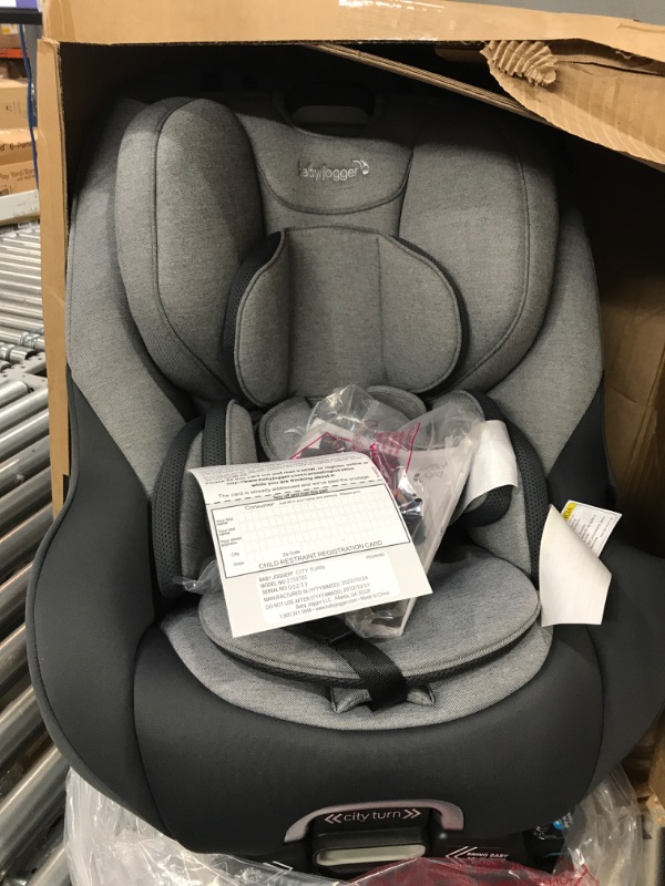 Photo 1 of Baby Jogger City Turn Rotating Convertible Car Seat | Unique Turning Car Seat Rotates for Easy in and Out, Phantom Grey