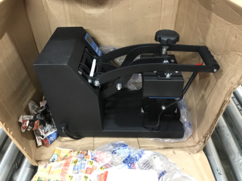 Photo 1 of PNKKODW Hat Press Digital Baseball Cap Heat Press Machine 6x3.5 Inch Clamshell Design Curved Element Cap Sublimation Transfer Press with LCD Timer and Temperature Control, Rigid Steel Frame
