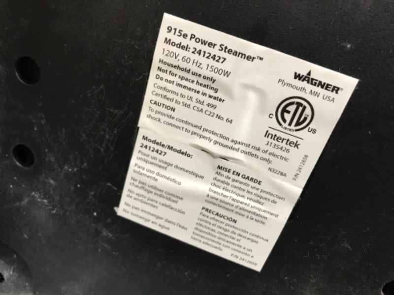 Photo 6 of *SEE NOTES* Wagner Spraytech 0282014 915e On-Demand Steam Cleaner & Wallpaper Removal, Multipurpose Power Steamer, 18 Attachments Included (Some Pieces Included in Storage Compartment) 915 Steam