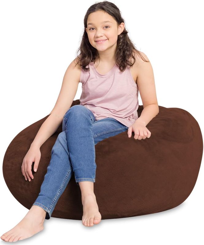 Photo 1 of 
Posh Creations Bean Bag Chair for Kids, Teens, and Adults Includes Removable and Machine Washable Cover, Soft Faux Rabbit Fur - Brown, 38in - Large
Size:38in - Large