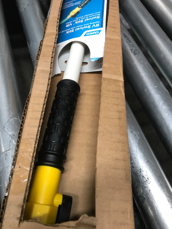 Photo 2 of Camco - 21013 RV Straight Swivel Stik with Shutoff Valve- Creates Powerful Cleaning Action that Dislodges and Flushes Stubborn Waste Deposits and Combats Odors (40094) Swivel Stik Tank Rinser Standard Packaging