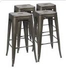 Photo 1 of 4 pack metal bar stool