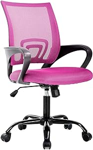 Photo 1 of Cheap Desk Task Rolling Swivel Chair for Women, Men, Pink