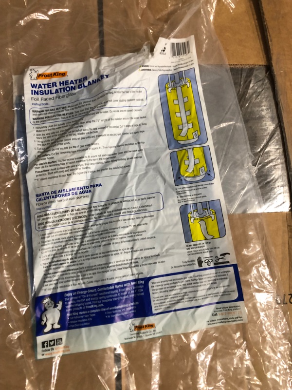 Photo 5 of **PREVIOUSLY OPENED** Frost King Water Heater 3 In. Insulation Jacket