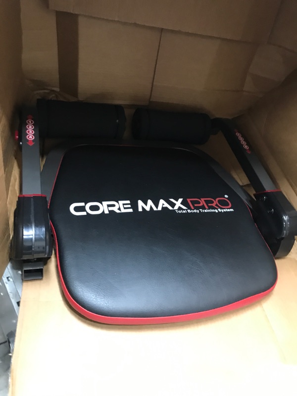 Photo 2 of Core Max PRO with Resistance Bands Abs and Total Body Smart 8 min Workout & Cardio Machine, Red/Black