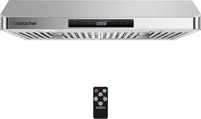 Photo 1 of 
AMZCHEF Under Cabinet Range Hood 30 Inch, 700CFM Stainless Steel Kitchen Stove Vent Hood 3 Speed Exhaust Fan Touch/Remote Control LED lights Time Setting...
Size:Under Cabinet 30 Inch