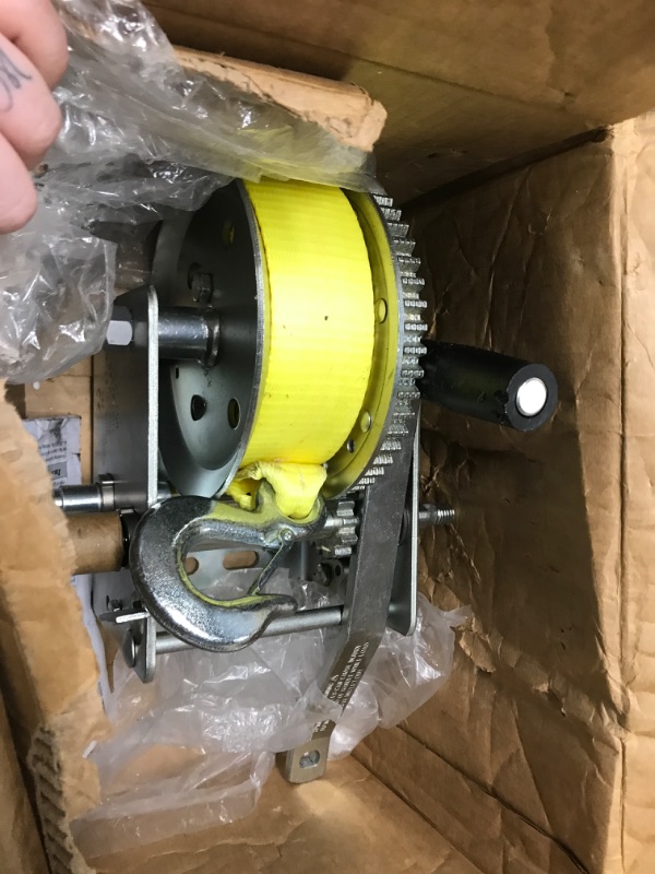 Photo 1 of Fulton 142424 Winch, 3200 lbs, 2-Speed with Heavy Duty 20' Strap, 1 Pack