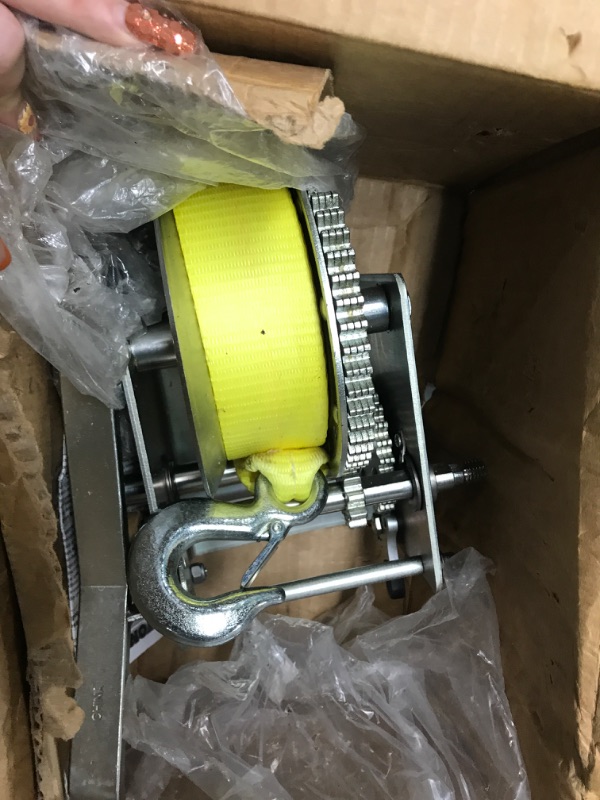 Photo 1 of Fulton 142424 Winch, 3200 lbs, 2-Speed with Heavy Duty 20' Strap, 1 Pack