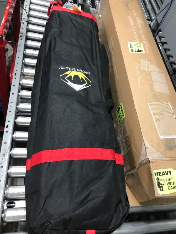 Photo 1 of CROWN SHADES 11x11 Outdoor Pop Up Gazebo Base 10X10 Patio Gazebos Patented Center Lock Quick Setup Newly Designed Storage Bag Instant Canopy Tent with Mosquito Nettings (11x11, Beige & Coffee) 11x11 Beige & Coffee