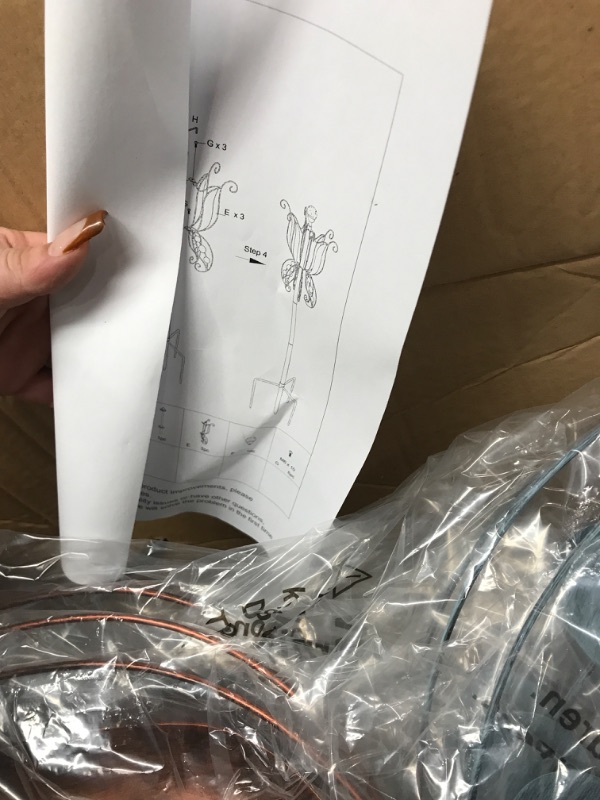Photo 1 of **NONREFUNDABLE**FOR PARTS OR REPAIR**SEE NOTES**
MUMTOP Tulip Wind Spinners Outdoor Metal Large, Multi Color Changing LED Battery Powered Glass Ball, 83 Inch Kinetic Sculptures Tulip Windmill for Yard Art Lawn Garden Decor Led Tulip