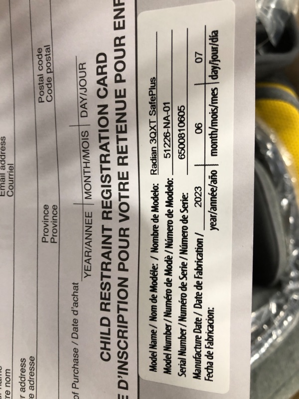 Photo 3 of **MISSING PARTS**SEE NOTES**
Diono Radian 3QXT 4-in-1 Rear and Forward Facing Convertible Car Seat, Safe Plus Engineering 4 Stage Infant Protection, 10 Years 1 Car Seat, Slim Fit 3 Across, Yellow Mineral Yellow Mineral QXT