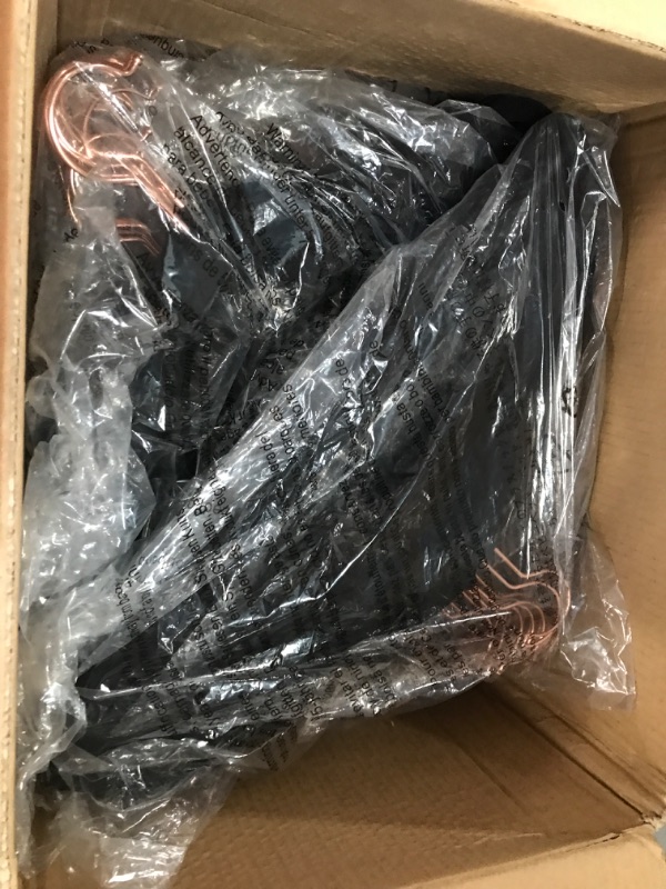 Photo 2 of *USED* Amazon Basics Slim, Velvet, Non-Slip Suit Clothes Hangers, Black/Rose Gold - Pack of 100 Black/Rose Gold Pack of 100 4 pack