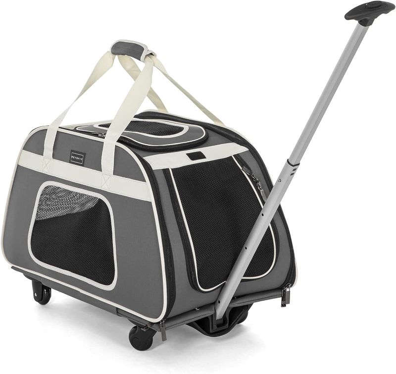 Photo 1 of 
Petsfit Pet Carrier with Removable Wheels
Color:Gray&White