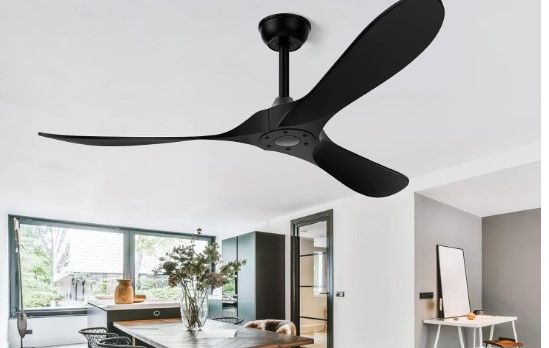 Photo 1 of Ceiling Fan 52" with Remote Control,Modern Reversible DC Motor for Patio Bedroom Living Room Outdoor Ceiling F
