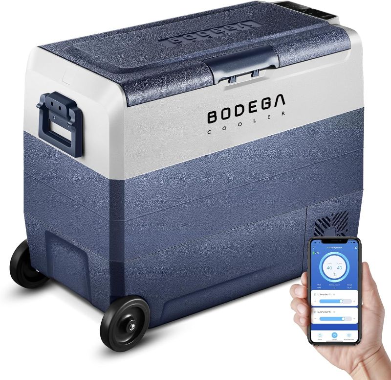 Photo 1 of ?Upgraded?BODEGACOOLER 12 Volt Refrigerator, Car Fridge Dual Zone WIFI APP Control, 64 Quart?60L?-4?-68? Portable Freezer, Car Cooler, 12/24V DC and 100-240V AC for Outdoor, Camping, Travel, RV
