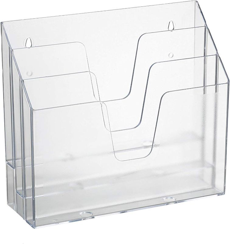 Photo 1 of Acrimet Horizontal Triple File Folder Holder Organizer (Clear Crystal Color)
5 pack*
