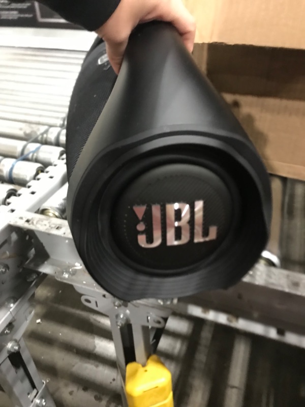 Photo 4 of JBL Boombox 3 - Portable Bluetooth Speaker, Powerful Sound and Monstrous bass, IPX7 Waterproof, 24 Hours of Playtime, powerbank, JBL PartyBoost for Speaker Pairing, and eco-Friendly Packaging (Squad) Black Speaker