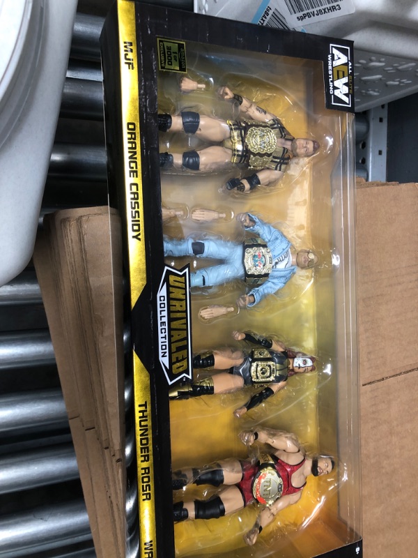 Photo 2 of All Elite Wrestling AEW Unrivaled Champion 4 Pack - Four 6-Inch Figures with Title Belts and Accessories - Amazon Exclusive