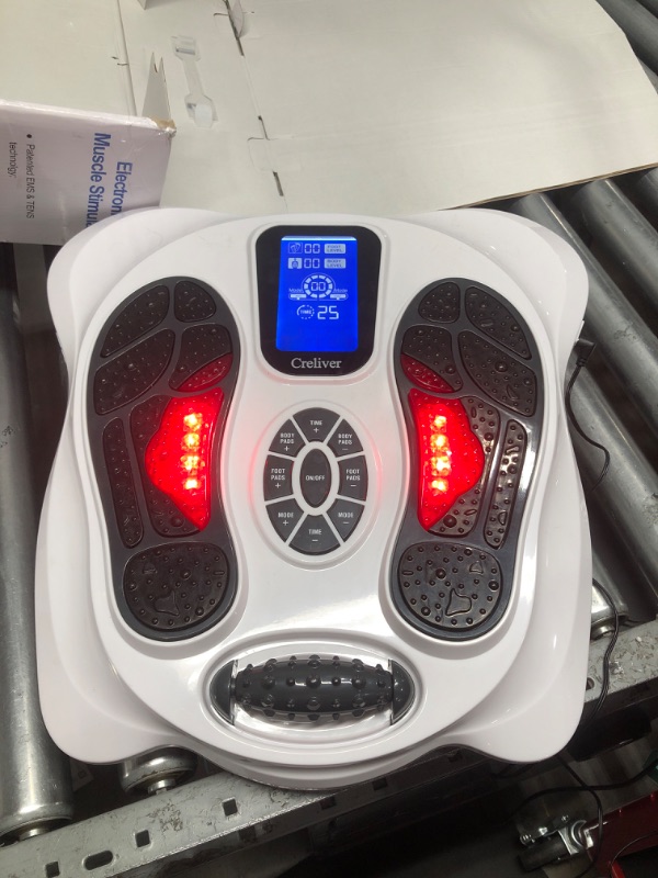 Photo 2 of Creliver Foot Circulation Plus EMS & TENS Foot Nerve Muscle Massager, Electric Foot Stimulator Improves Circulation, Feet Legs Circulation Machine Relieves Body Pains, Neuropathy (FSA or HSA Eligible)