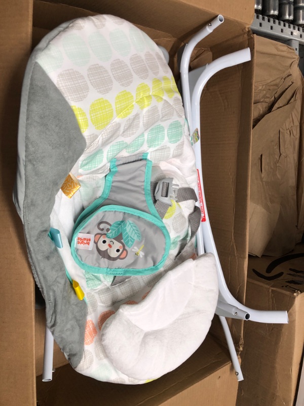 Photo 2 of Bright Starts Whimsical Wild Portable Compact Automatic Deluxe Baby Swing with Music and Taggies, Newborn and up