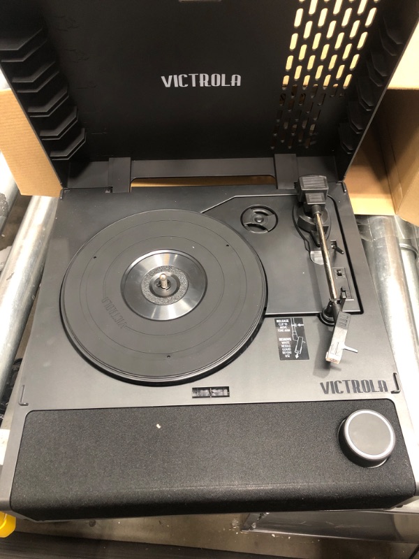 Photo 3 of Victrola Revolution GO 3-Speed Bluetooth Portable Record Player with Built-in Speakers | Black VSC-750SB-BLK