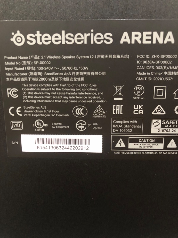 Photo 1 of SteelSeries Arena 7 Illuminated 2.1 Desktop Gaming Speakers – 2-Way Speaker Design – Powerful Bass, Subwoofer – RGB Lighting – USB, Aux, Optical, Wired – Bluetooth – PC, PlayStation, Mobile, Mac