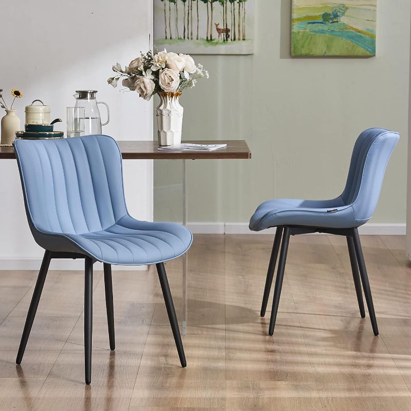 Photo 1 of *STOCK PHOTO FOR REFERENCE*
YOUNUOKE Blue Dining Chairs Set of 2 Upholstered