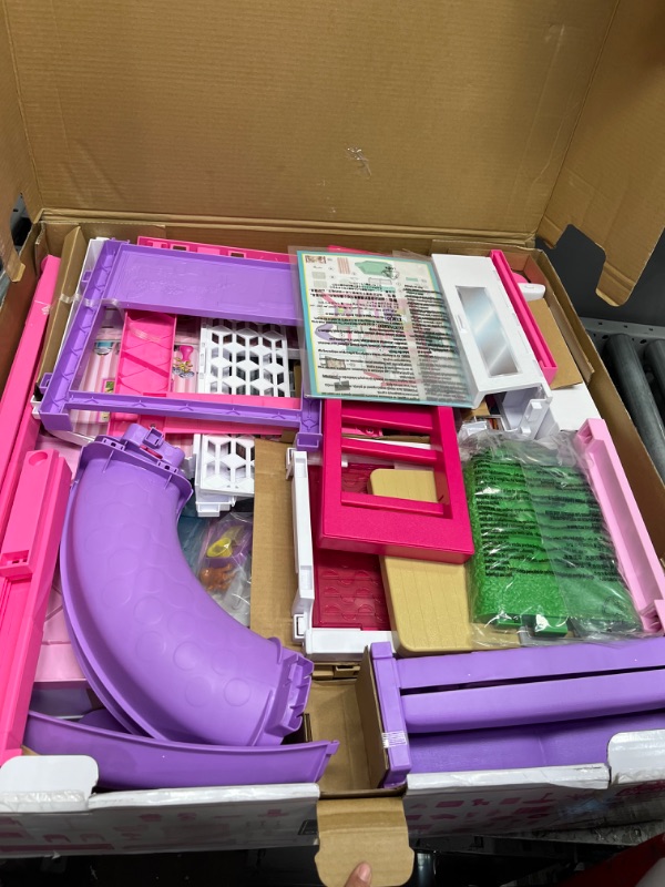 Photo 1 of Barbie Dreamhouse, Doll House Playset with 70+ Accessories Including Transforming Furniture, Elevator, Slide, Lights & Sounds Wheelchair Accessible Elevator