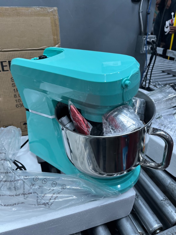 Photo 4 of **Parts Only**DOES NOT WORK**
COOKLEE 6-IN-1 Stand Mixer, 8.5 Qt. Multifunctional Electric Kitchen Mixer with 9 Accessories for Most Home Cooks, SM-1507BM (Mojito Blue)