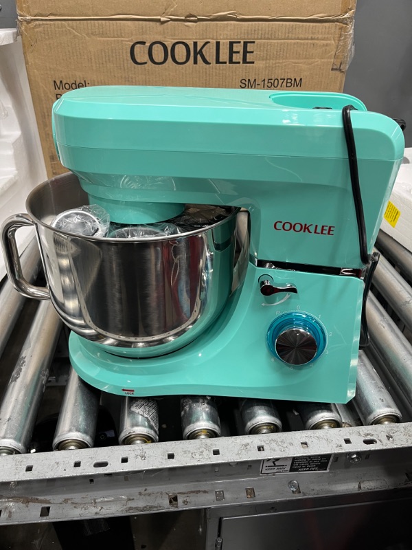 Photo 2 of **Parts Only**DOES NOT WORK**
COOKLEE 6-IN-1 Stand Mixer, 8.5 Qt. Multifunctional Electric Kitchen Mixer with 9 Accessories for Most Home Cooks, SM-1507BM (Mojito Blue)