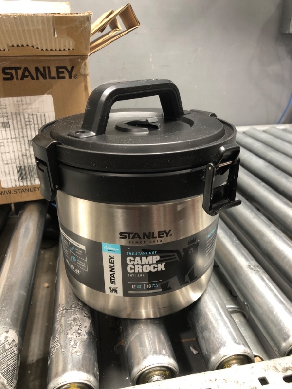 Photo 2 of ***see notes***Stanley Adventure Stay Hot 3qt Camp Crock Pot - Vacuum Insulated Stainless Steel Food Container - Keeps Food Hot for 12 Hrs & Cold for 16 Hrs 3QT Stainless Steel