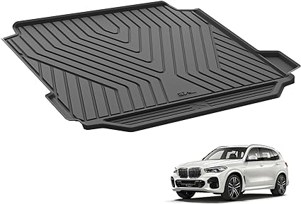 Photo 1 of 3W BMW X5 Cargo Liner Fit for 2019-2024 All Weather TPE SUV Mats Custom Fit BMW X5 Trunk Liner Heavy Duty Trunk Mat Behind Second Row-Black (Not for Hybrid and with Side Netting Kit)
