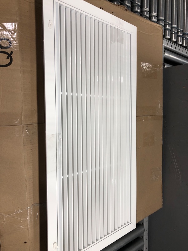 Photo 2 of 30" X 14" Aluminum Return Filter Grille - Easy Airflow - Linear Bar Grilles [Outer Dimensions: 31.75w X 15.75h]