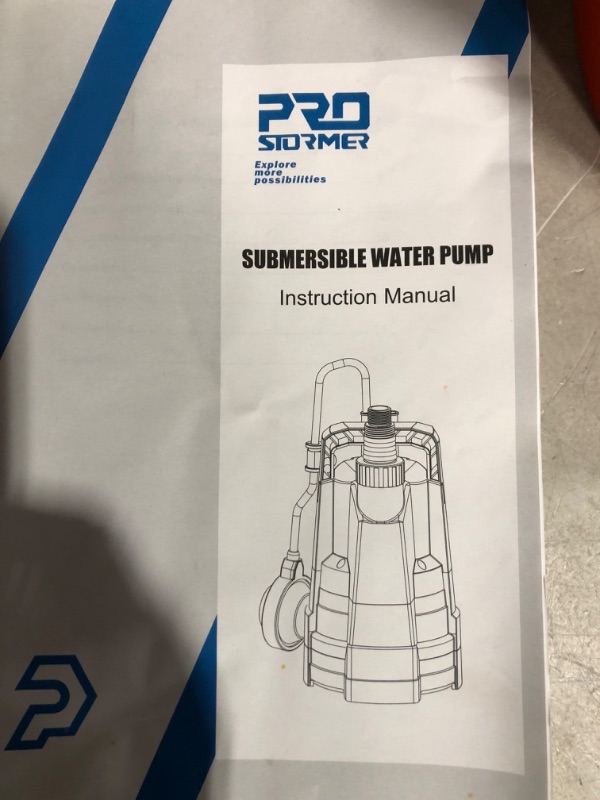 Photo 4 of * used * see all images * 
Clean Water Pump, Prostormer 1HP 3430GPH Portable Household Submersible Utility Drainage Pump 