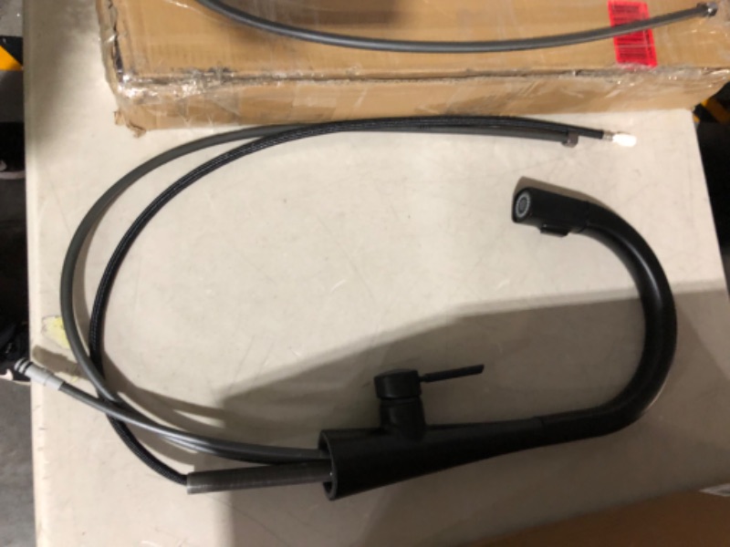 Photo 1 of **PARTS ONLY** **SEE NOTES** Delta Faucet Monrovia Matte Black Kitchen Faucet *USED*
