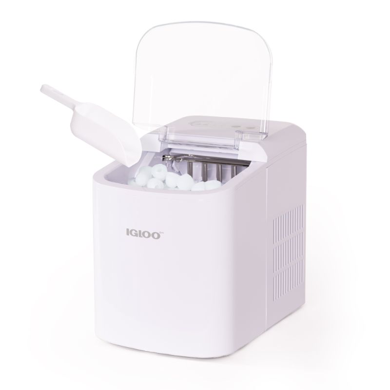 Photo 1 of Igloo IGLICEB26WH 26-Pound Automatic Portable Countertop Ice Maker Machine - White
