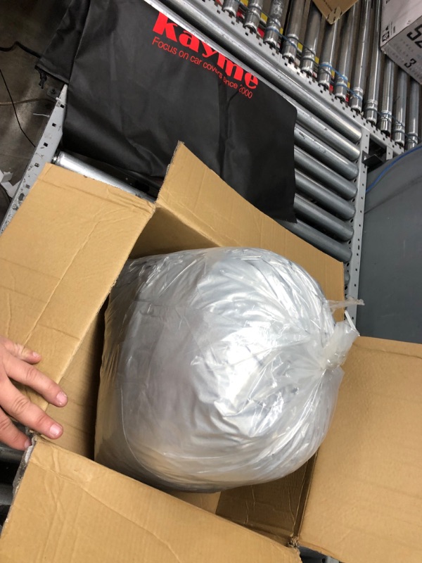 Photo 1 of Kayme 5  Layers Car Cover Waterproof All Weather for Automobiles, Outdoor Full Cover Rain Sun UV Protection with Zipper Cotton, Size A2 3XL Universal Fit for Sedan 