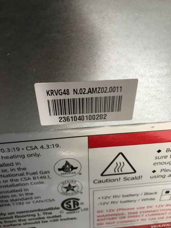 Photo 3 of KINGRVER RV Tankless Water Heater - 48,000 BTU Instant Hot Water - 2.5 GPM Propane Gas - Camper Water Heater with Wired Controller - 12 V Consistent Temperature 48000 BTU